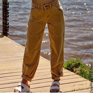 WE THE FREE DOVER HIGH RISE CARPENTER JEANS IN KHAKI NWT SIZE 30